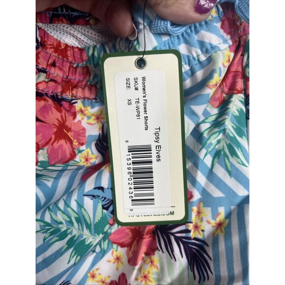 Tipsy Elves Women's Flower Shorts Island Floral Multicolor Size XS NEW - Picture 4 of 8